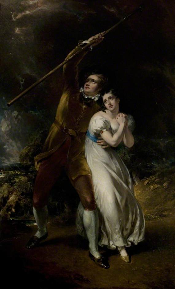 Celadon And Amelia In A Storm — John Wood