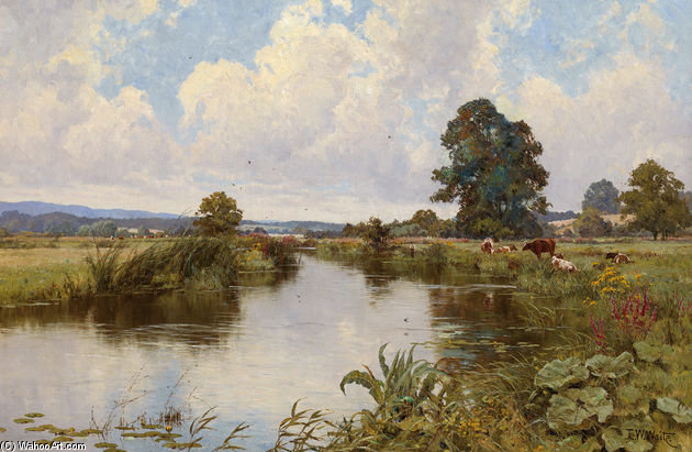 The Rother At Fittleworth — Edward Wilkins Waite