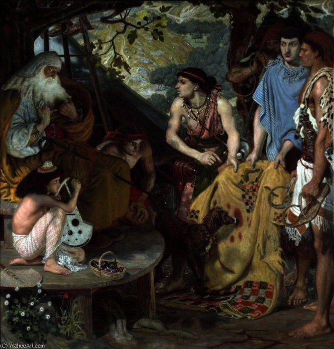 The Coat Of Many Colours (jacob And Joseph's Coat) — Ford Madox Brown