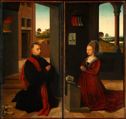 Portrait Of A Male And Female Donor — Petrus Christus