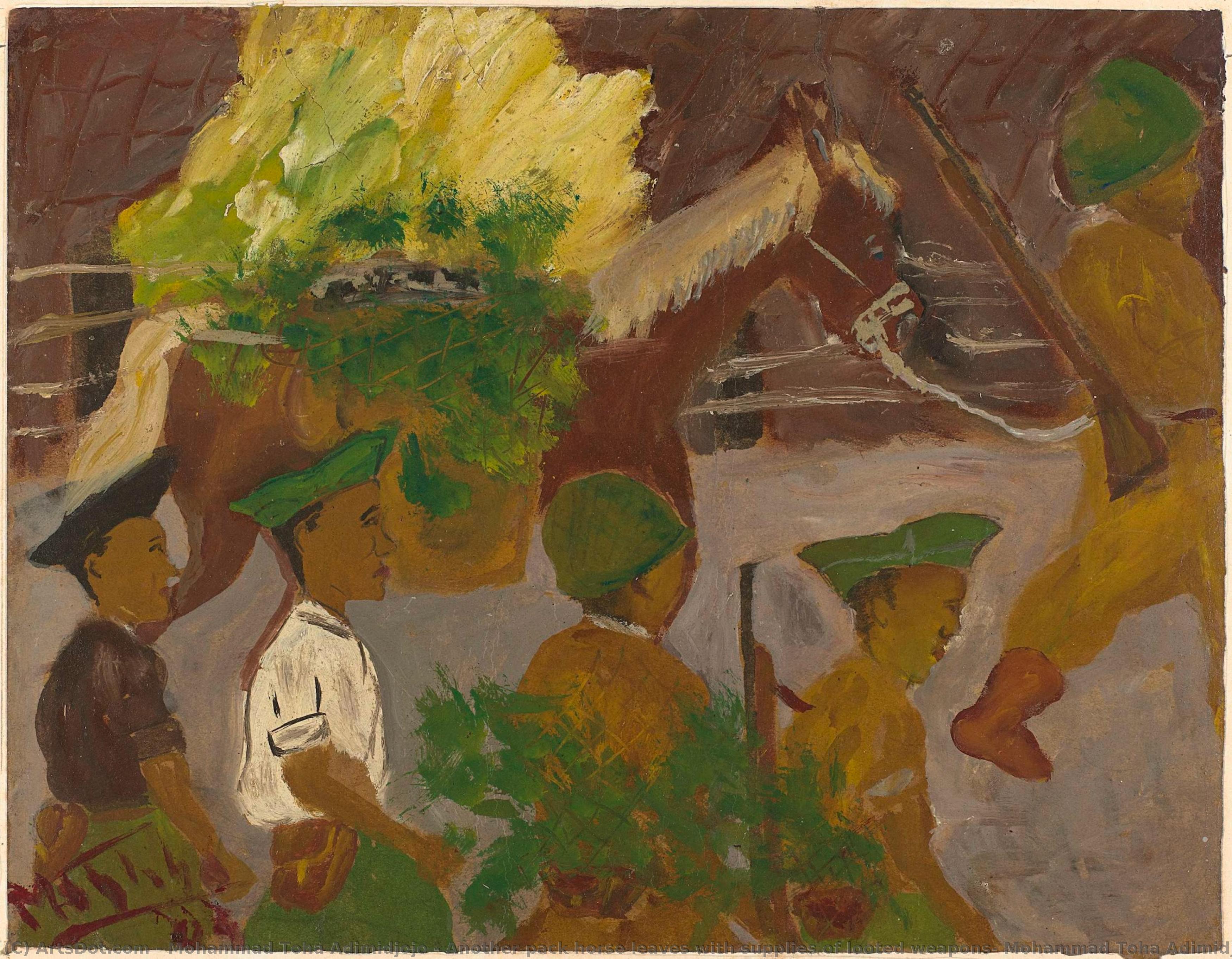 Another Pack Horse Leaves With Supplies Of Looted Weapons, Mohammad Toha Adimidjojo, 1949 — Mohammad Toha Adimidjojo