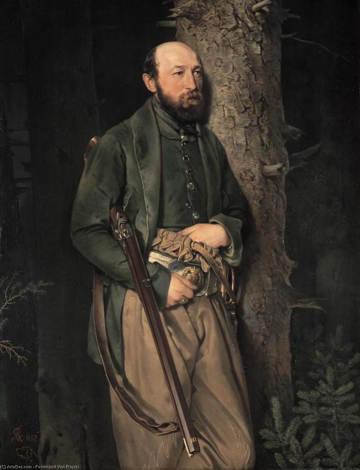 The Royal Saxon Forestry Inspector Carl Ludwig Von Schönberg — Ferdinand Von Rayski