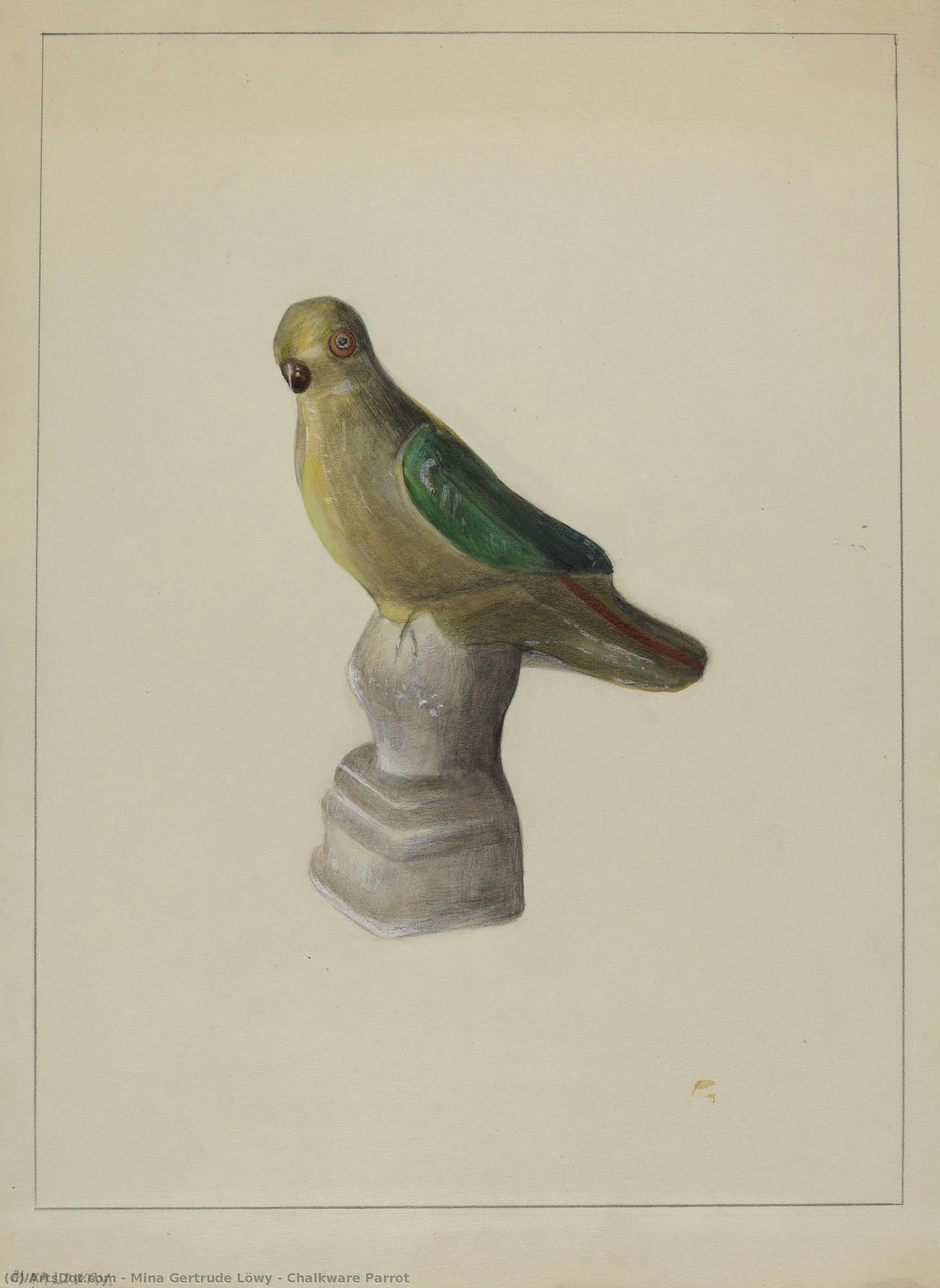 Chalkware Parrot — Mina Gertrude Löwy