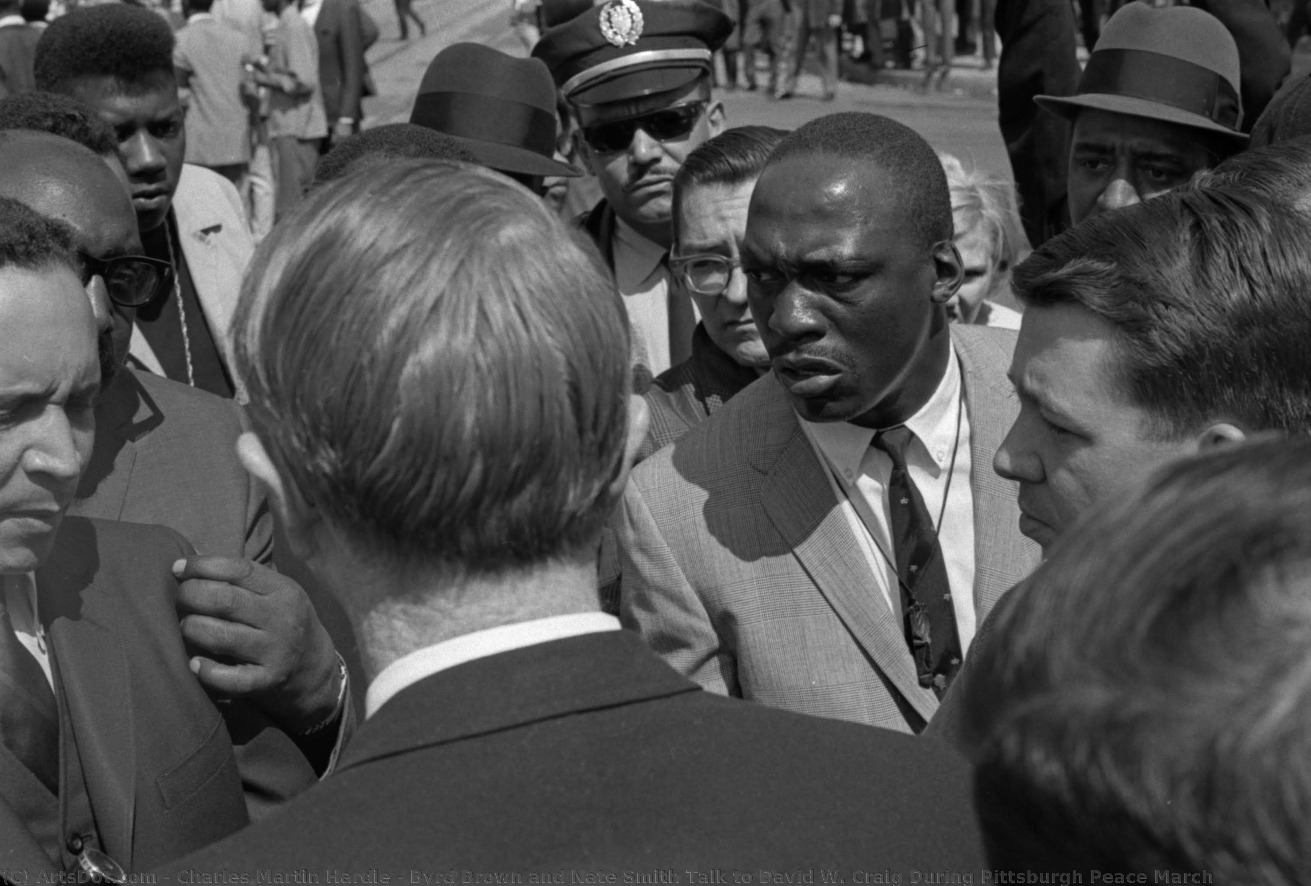Byrd Brown And Nate Smith Talk To David W. Craig During Pittsburgh Peace March — Čarls Martin Hardi
