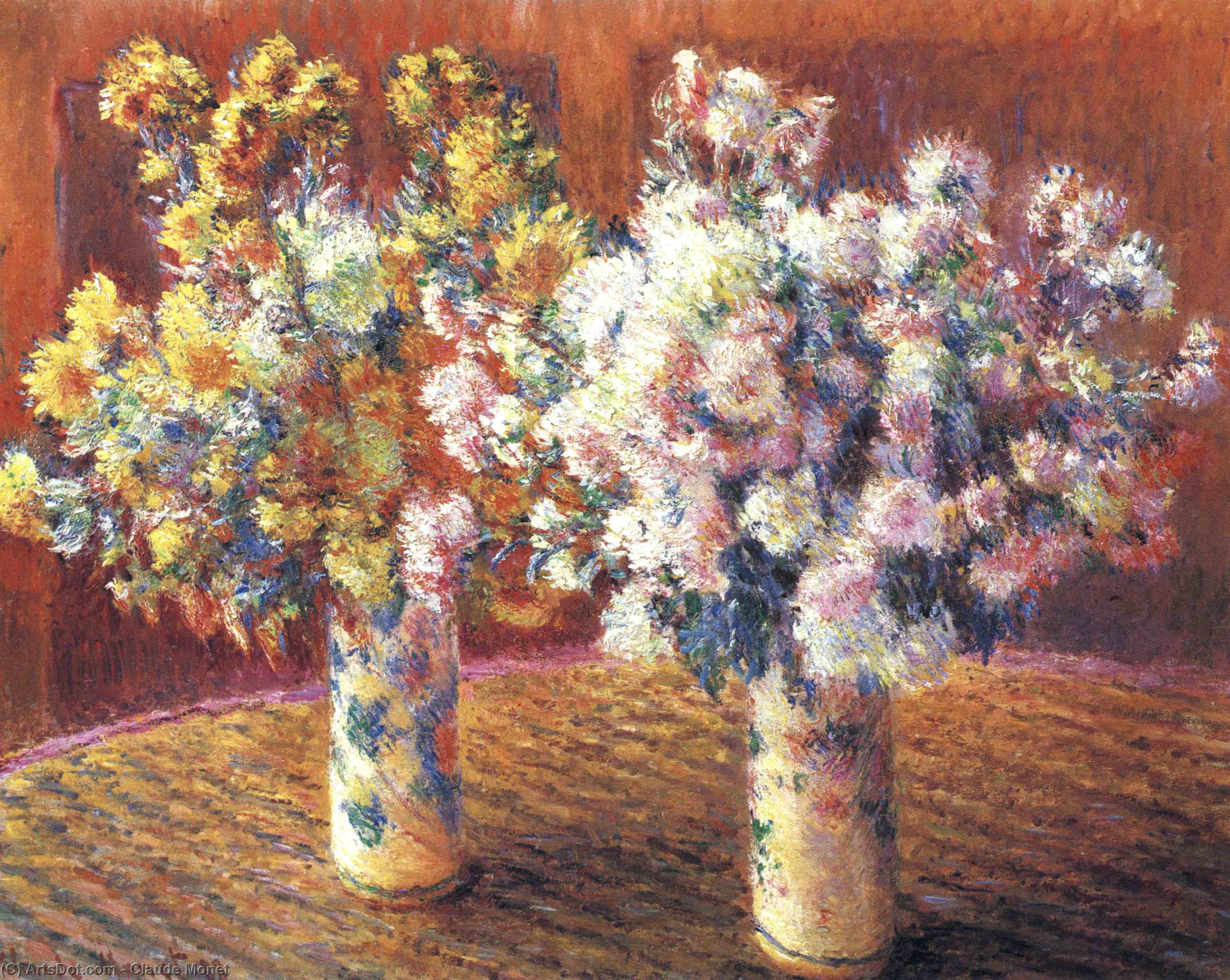 Two Vases With Chrysanthems — Claude Monet