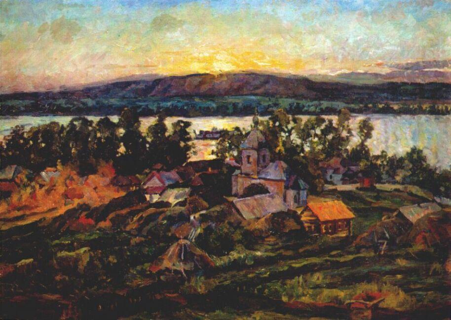 Sunset On The Volga — Aristarkh Vasilevich Lentulov