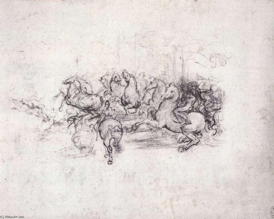 Group Of Riders In The Battle Of Anghiari — Leonardo Da Vinči