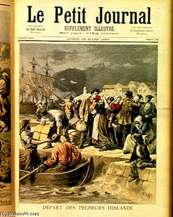 Departure Of The Icelandic Fishermen — Frederic Theodore Lix