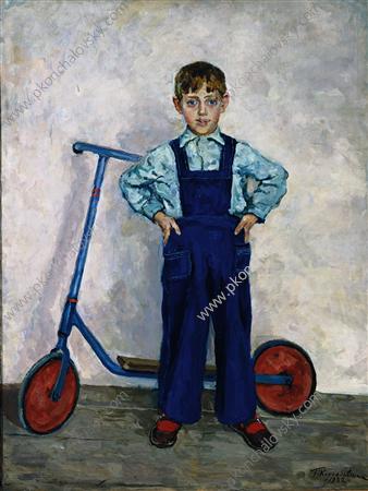 Lavrushka With Scooter, A Grandson Of The Artist — Pyotr Konchalovsky