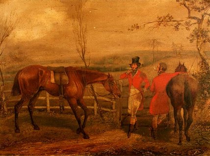 Huntsmen Smoking — Henry Thomas Alken