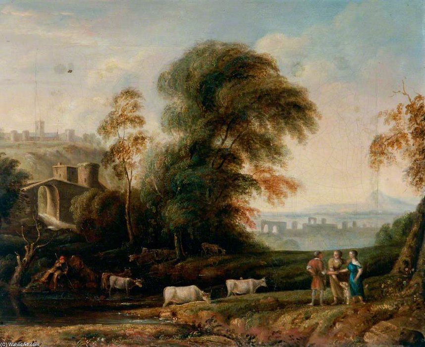 Classical Landscape With Figures — Джордж Баррет Старший