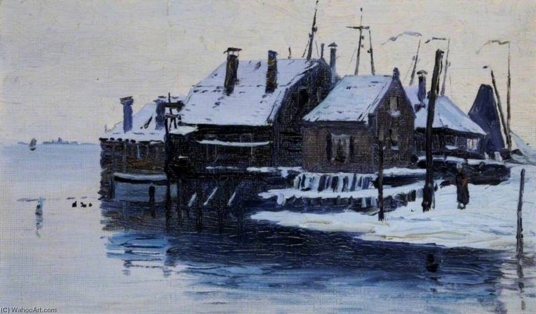 Fishermens' Houses — George Sherwood Hunter