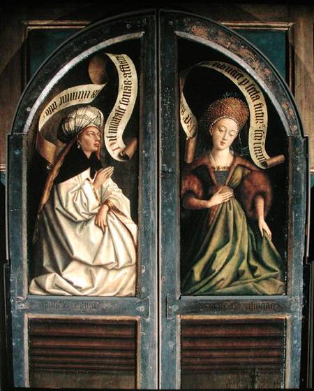 The Ghent Altarpiece, The Erythrean Sibyl And The Cumaean Sibyl — Hubert Van Eyck