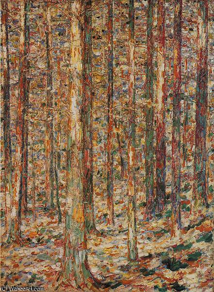 Kiefernstämme Im Sonnenlicht — Christian Rohlfs