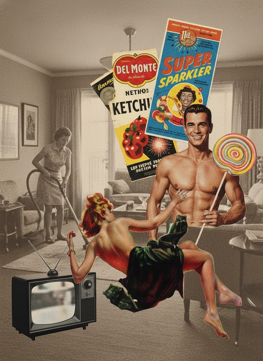 Fragmentierte Echos Von Midcentury-träumen In Einer Surrealistischen Collage Der Erinnerung — Élise Bonnet