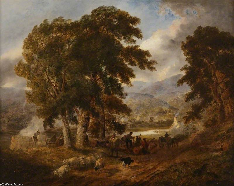 Lake Near Dolgelly On The Barmouth Road — Joseph Murray Ince