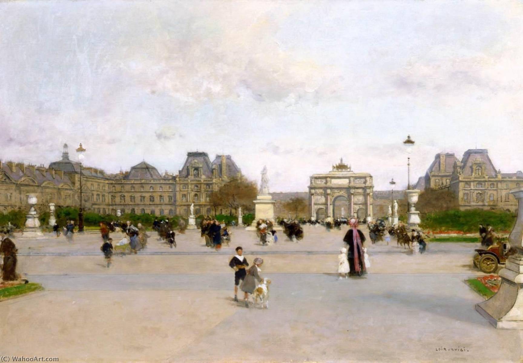 The Louvre From The Jardin Des Tuileries — Dit Luigi Loir Aloys François Joseph Loir