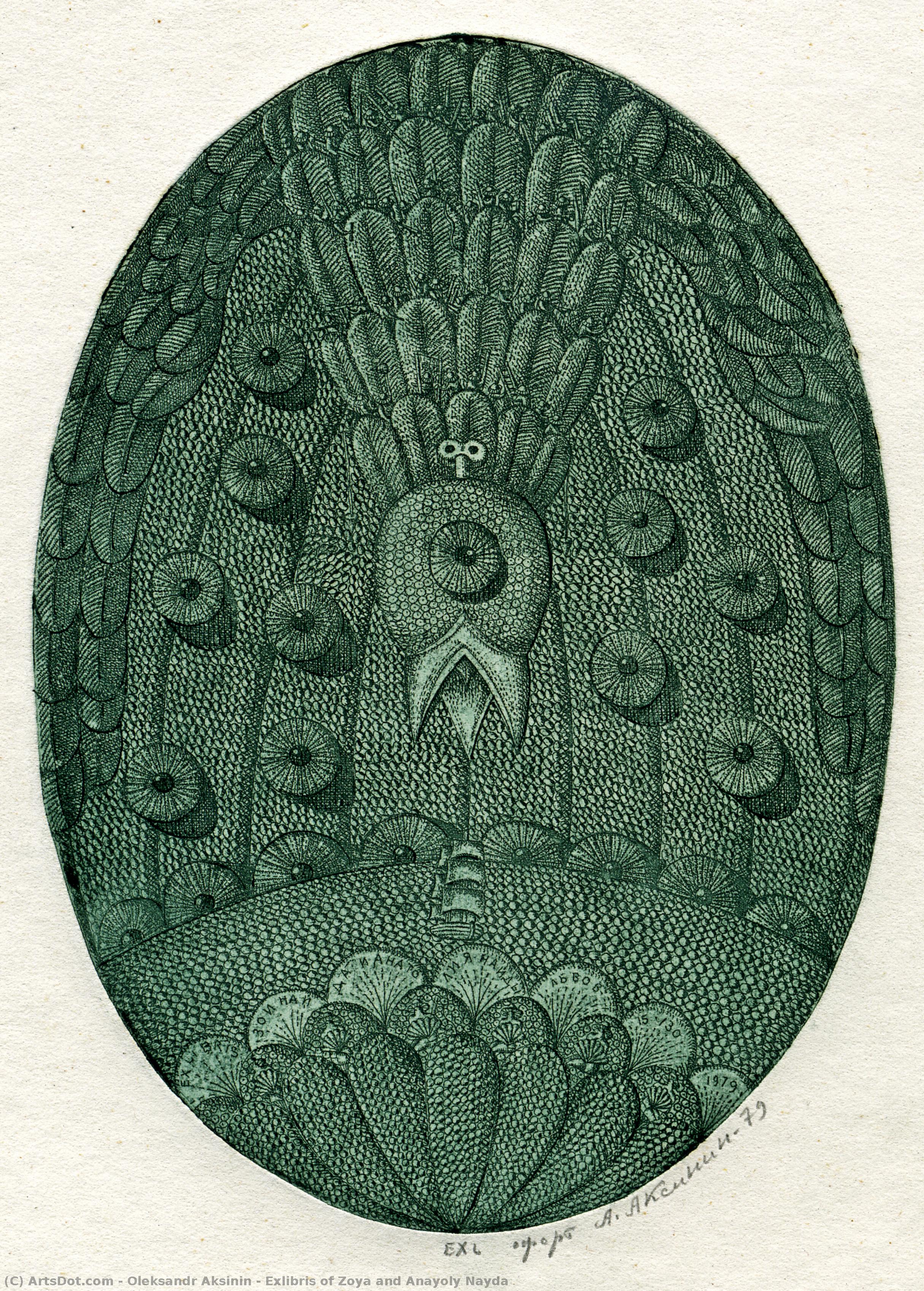 Exlibris Of Zoya And Anayoly Nayda — Oleksandr Aksinin