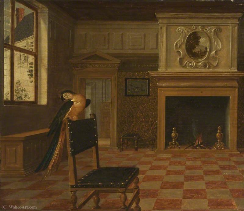 Interior Of A House With A Macaw On A Chair — Hendrick Van The Younger Steenwyck