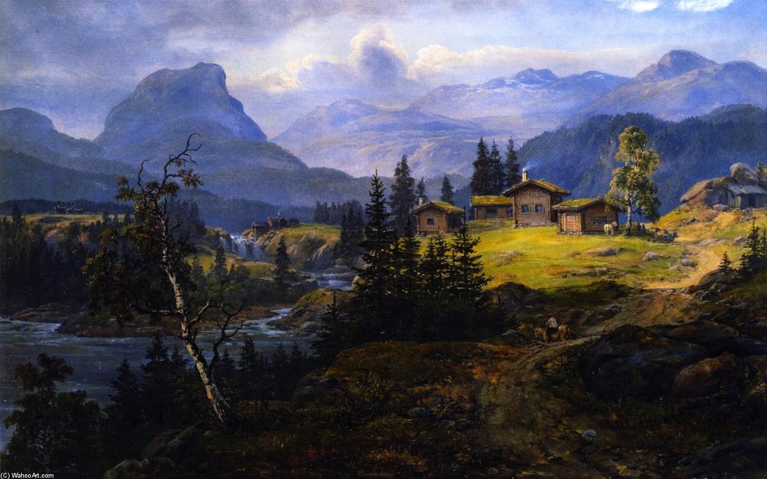 View Of Øylo Farm, Valdres — Johan Christian Claussen Dahl