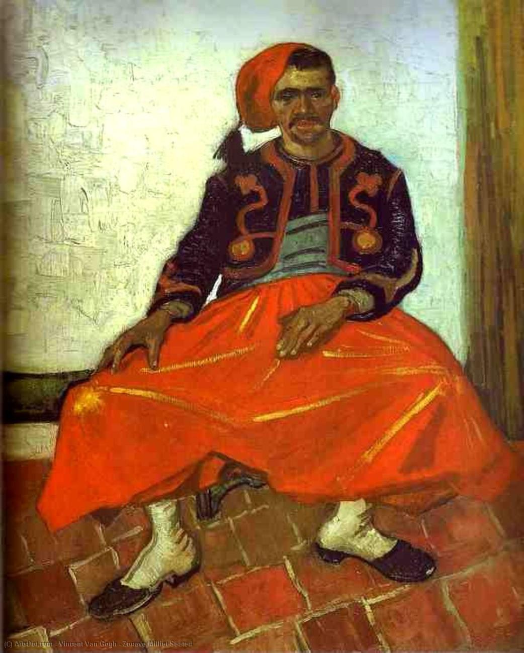 Zouave Milliet Seated — Vincent Van Gog