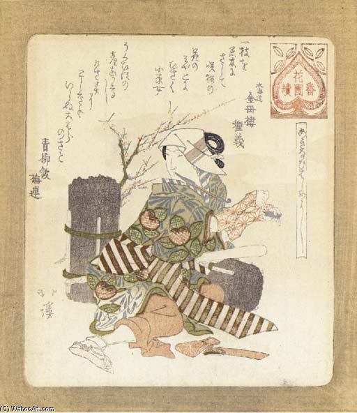 Four Surimono From The Series Hanazono Bantsuzuki — Toyota Hokkei