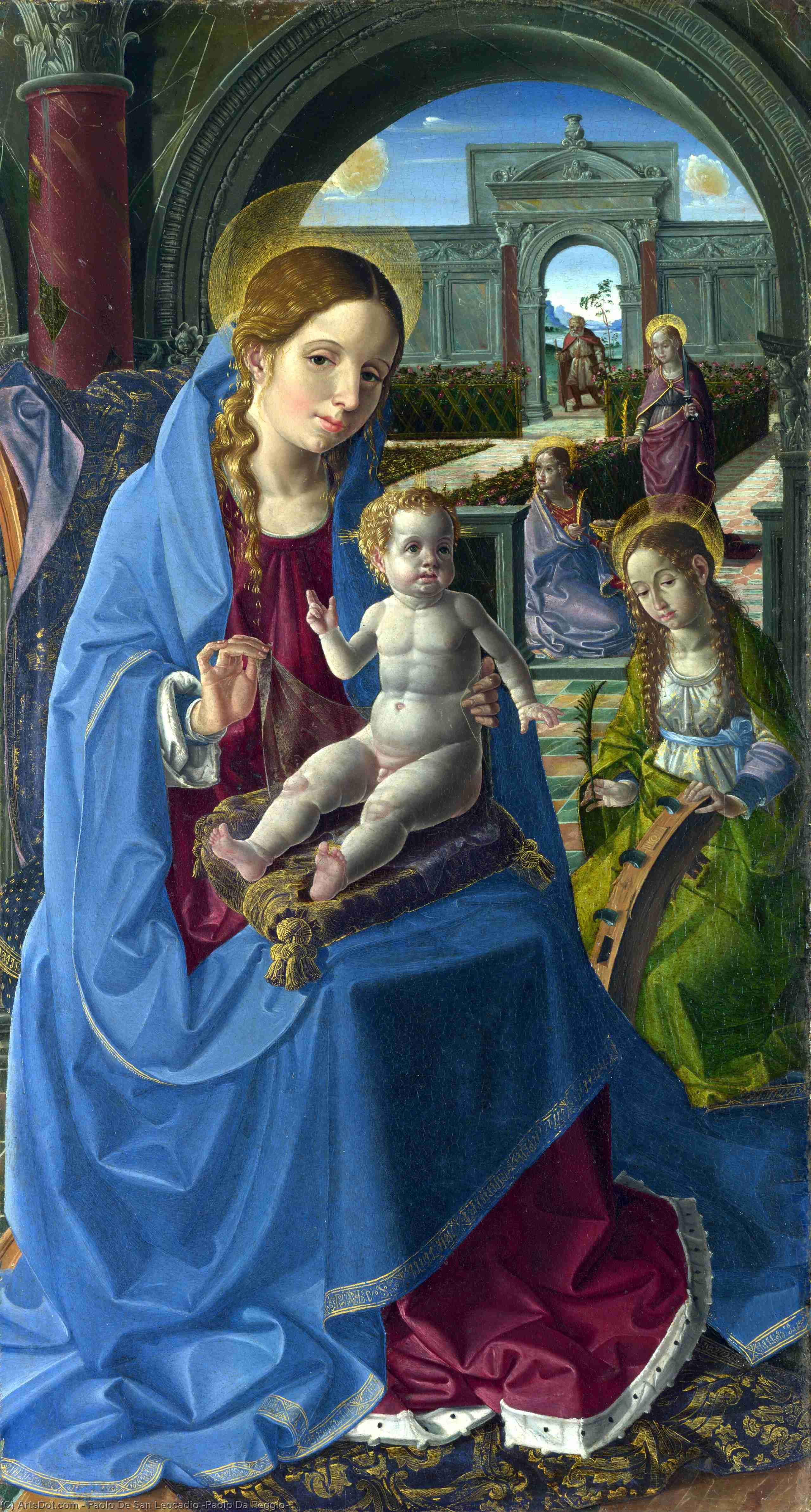 The Virgin And Child With Saints — Paolo De San Leocadio (paolo Da Reggio)