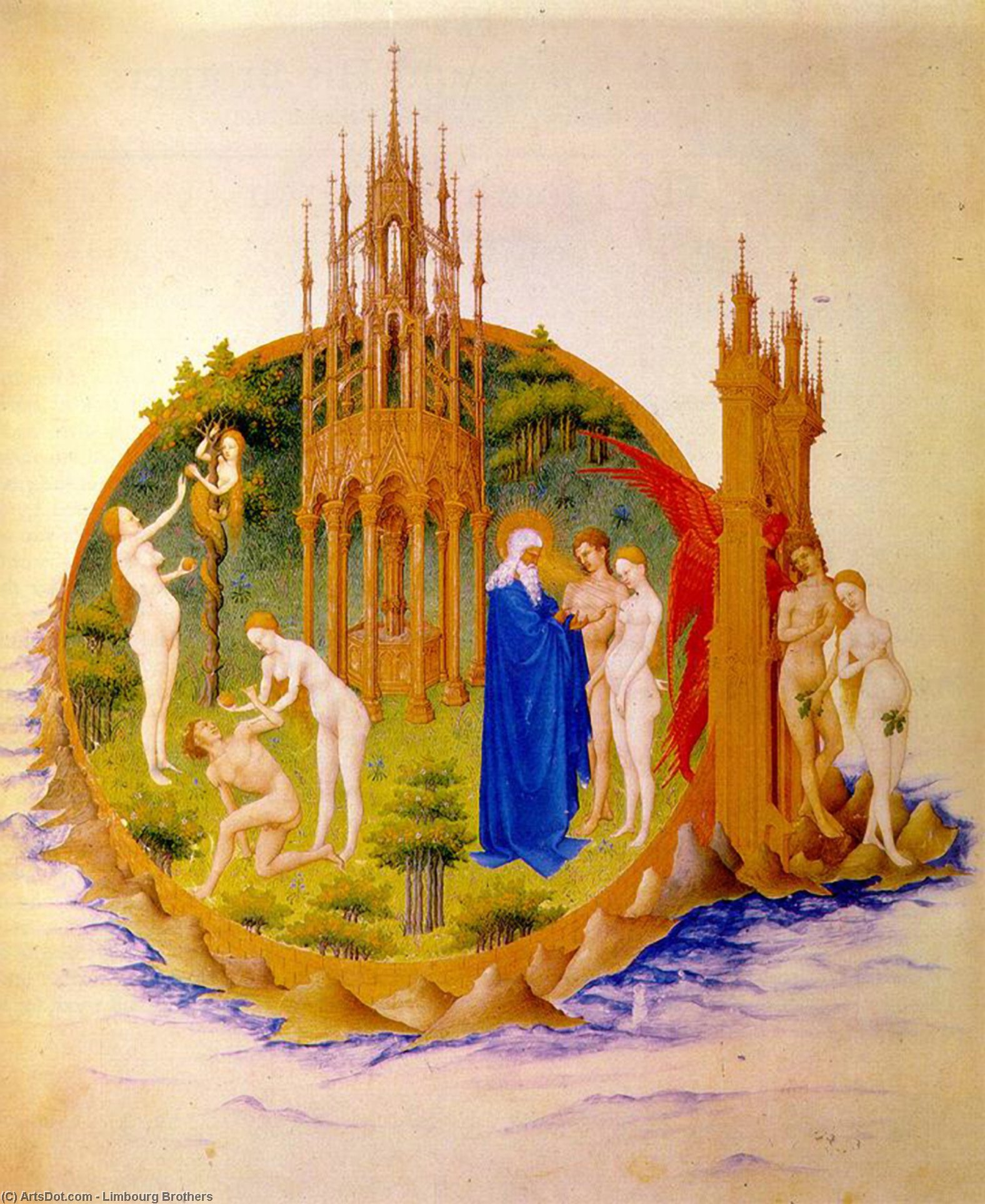The Fall And The Expulsion From Paradise — Hermanos De Limbourg
