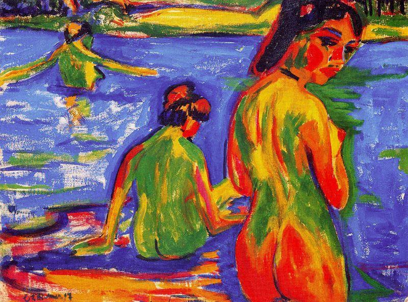 Girls Who Bathe In The Lake — Ernst Ludwig Kirchner