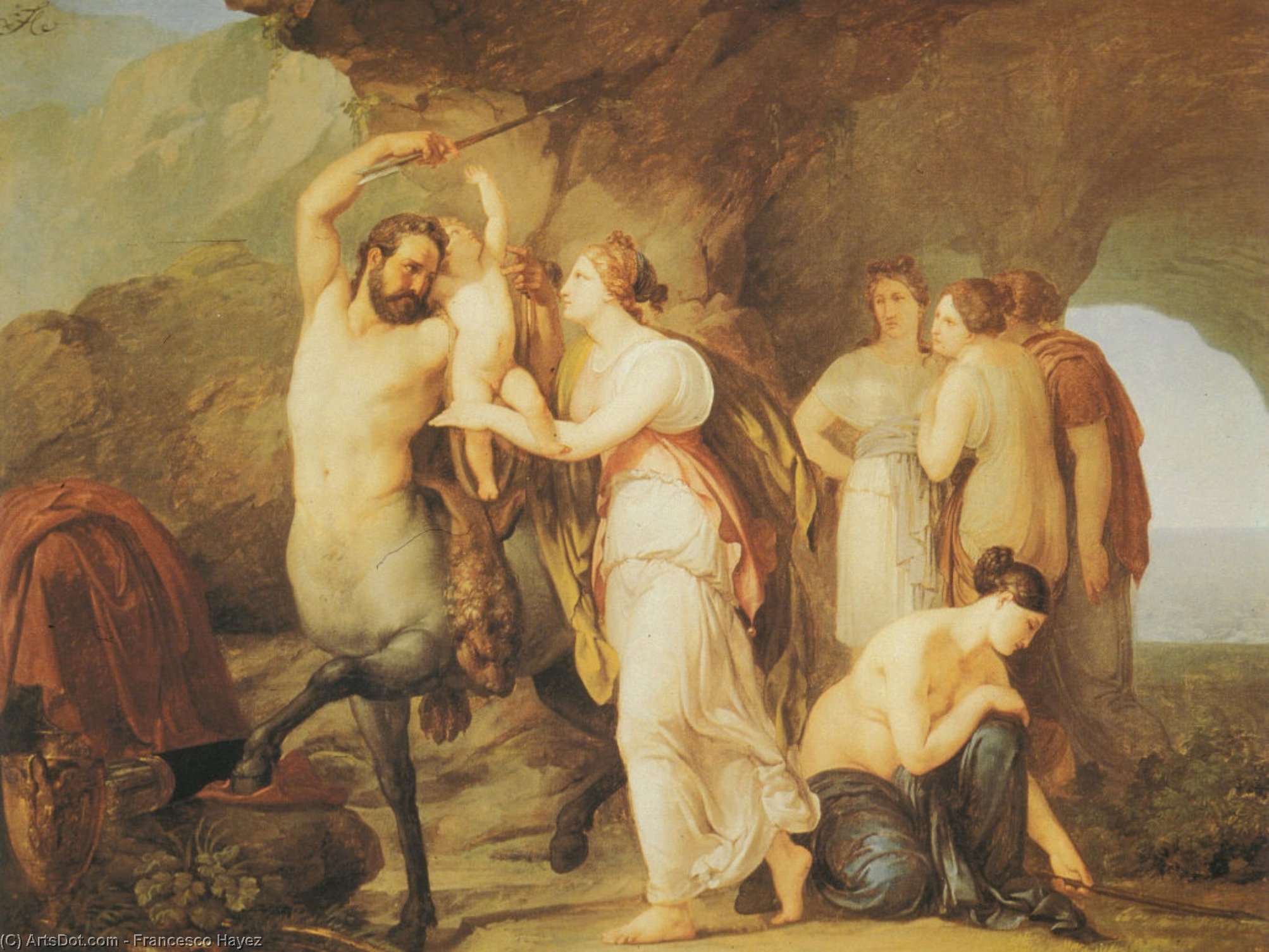 The Education Of Achilles — Francesco Hayez