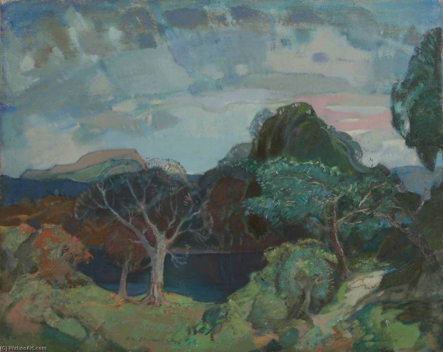 Wooded River Landscape — Alick Riddell Sturrock