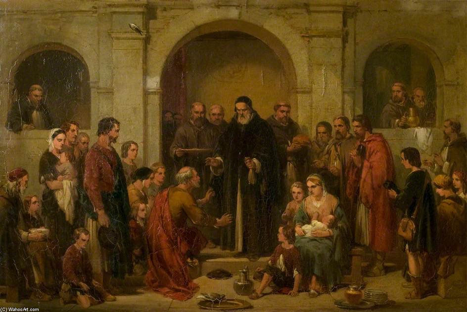 The Monastery Door — George Cattermole
