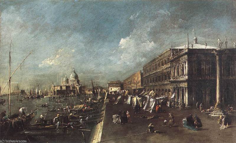 View Of The Molo Towards The Santa Maria Della Salute — Francesco Lazzaro Guardi