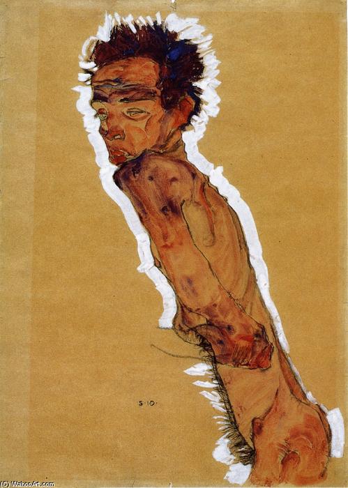 Male Nude In Profile Facing Left (also Known As Self Portrait) — エゴン・シエレ