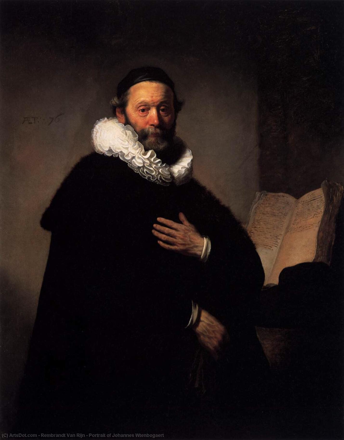 Porträt Von Johannes Wtenbogaert — Rembrandt Van Rijn