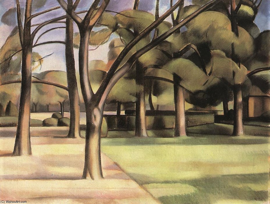 Trees (view Of The City Garden) — Janos Kmetty