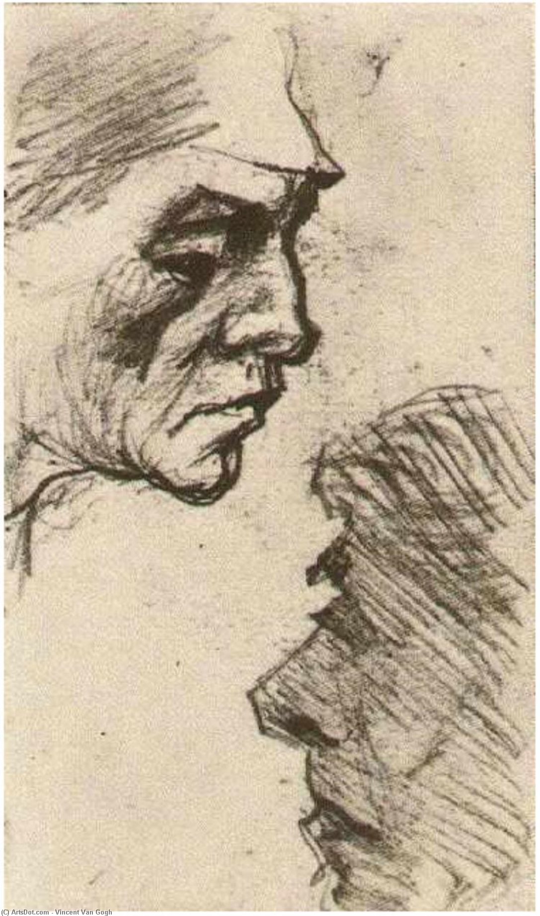 Two Heads Of Men — Vincent Willem Van Gogh