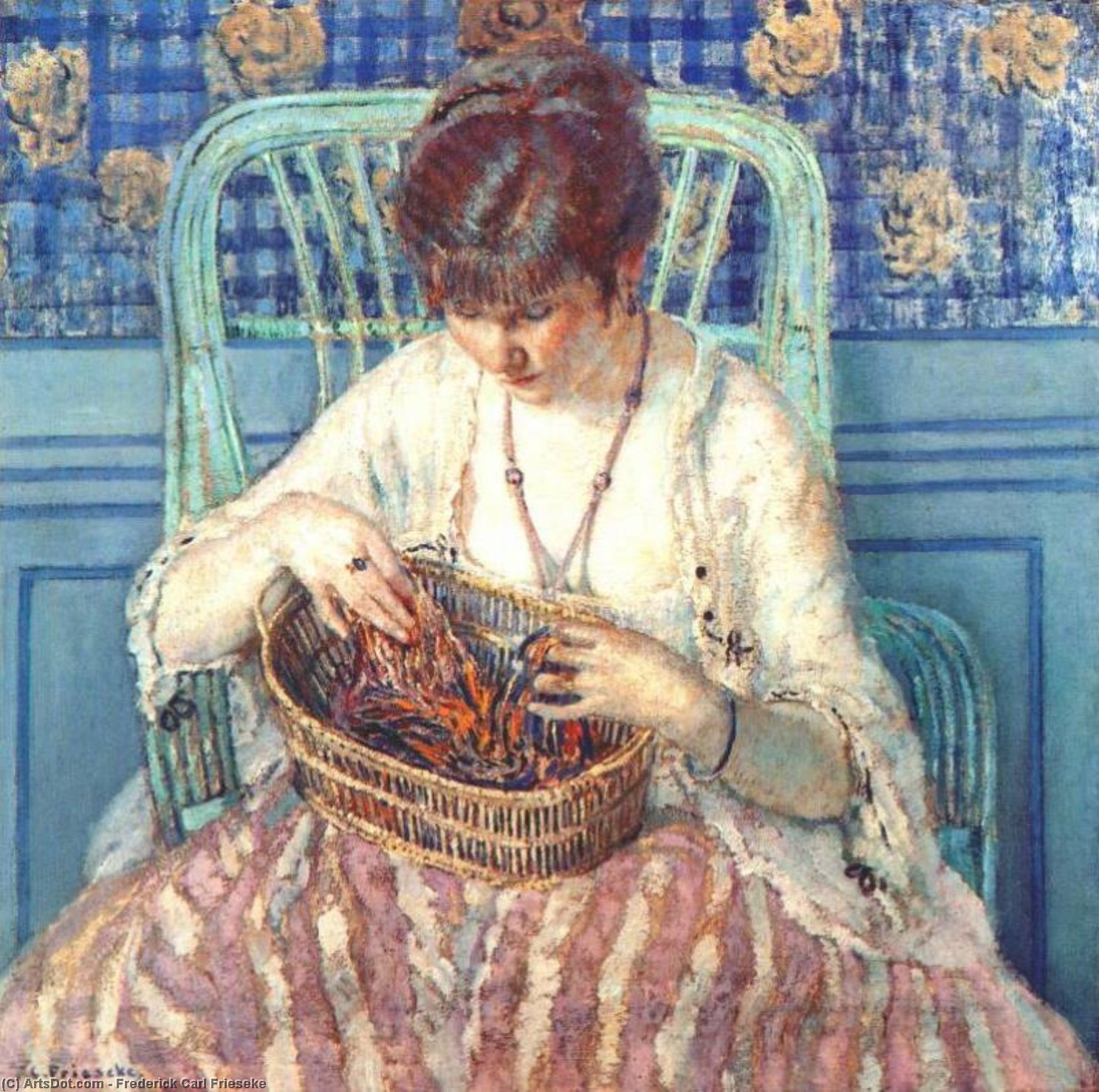 Unraveling Silk — Frederick Carl Frieseke