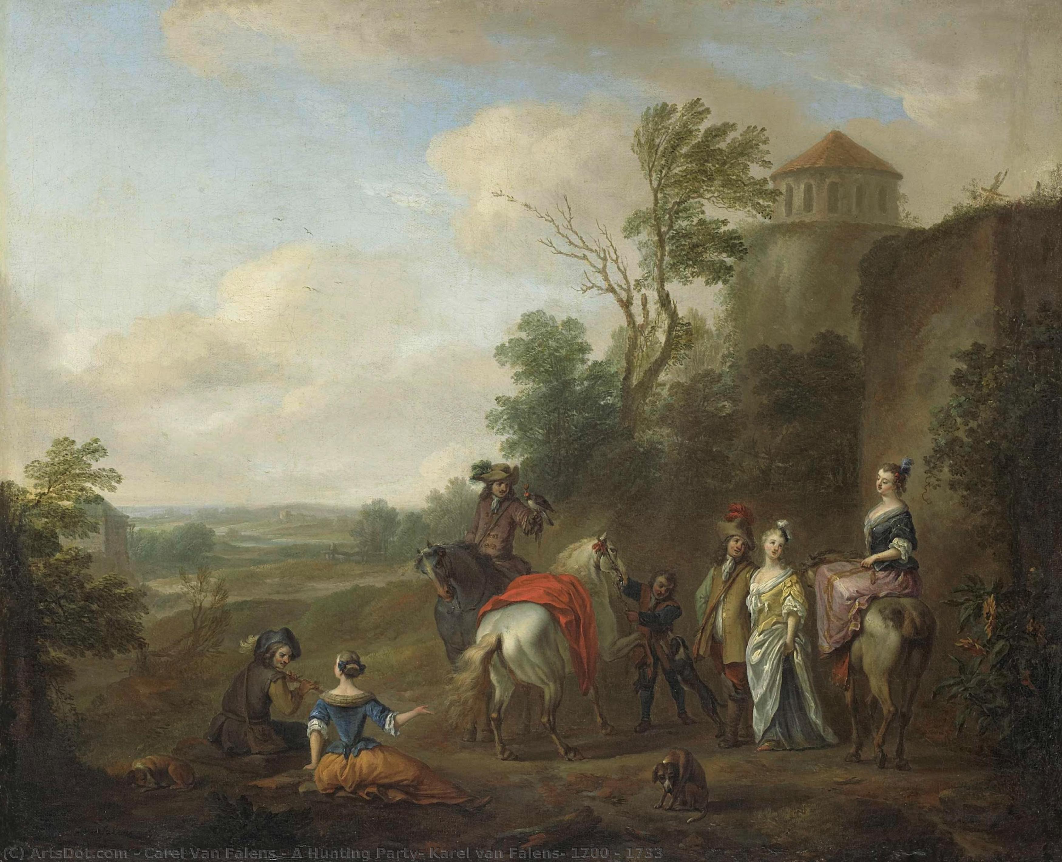 A Hunting Party, Karel Van Falens, 1700 - 1733 — Carel Van Falens