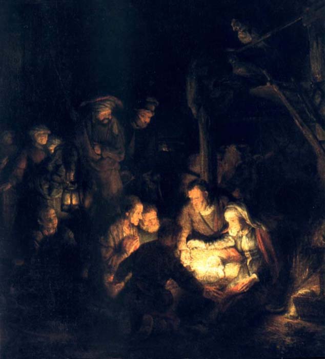 Die Anbetung Der Hirten, München — Rembrandt Van Rijn
