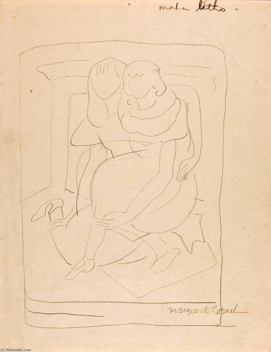 (study For Lithograph Two Female Figures) — Marguerite Zorach