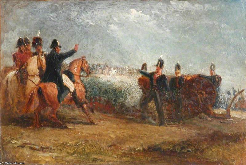Wellington With Frontline Artillery At Waterloo — George Jones