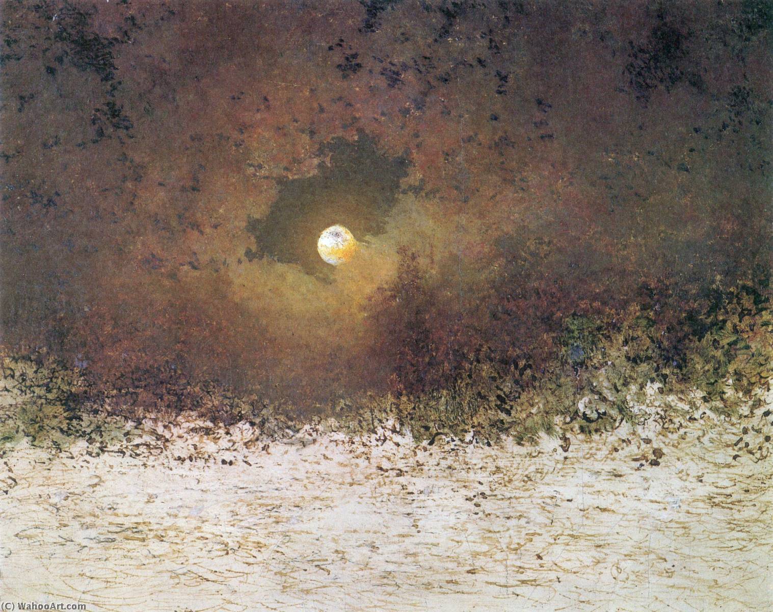 Mondlandschaft Mit Bewölktem Himmel — Adalbert Stifter