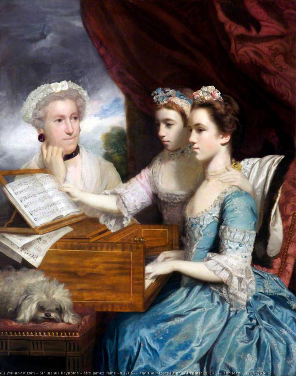 Mrs James Paine (d.1766), And The Misses Paine (charlotte, B.1751, And Mary, 1753–1798) — Sir Joshua Reynolds