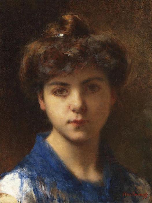 Portrait Of A Young Girl (28) — Alexei Alexeievich Harlamoff