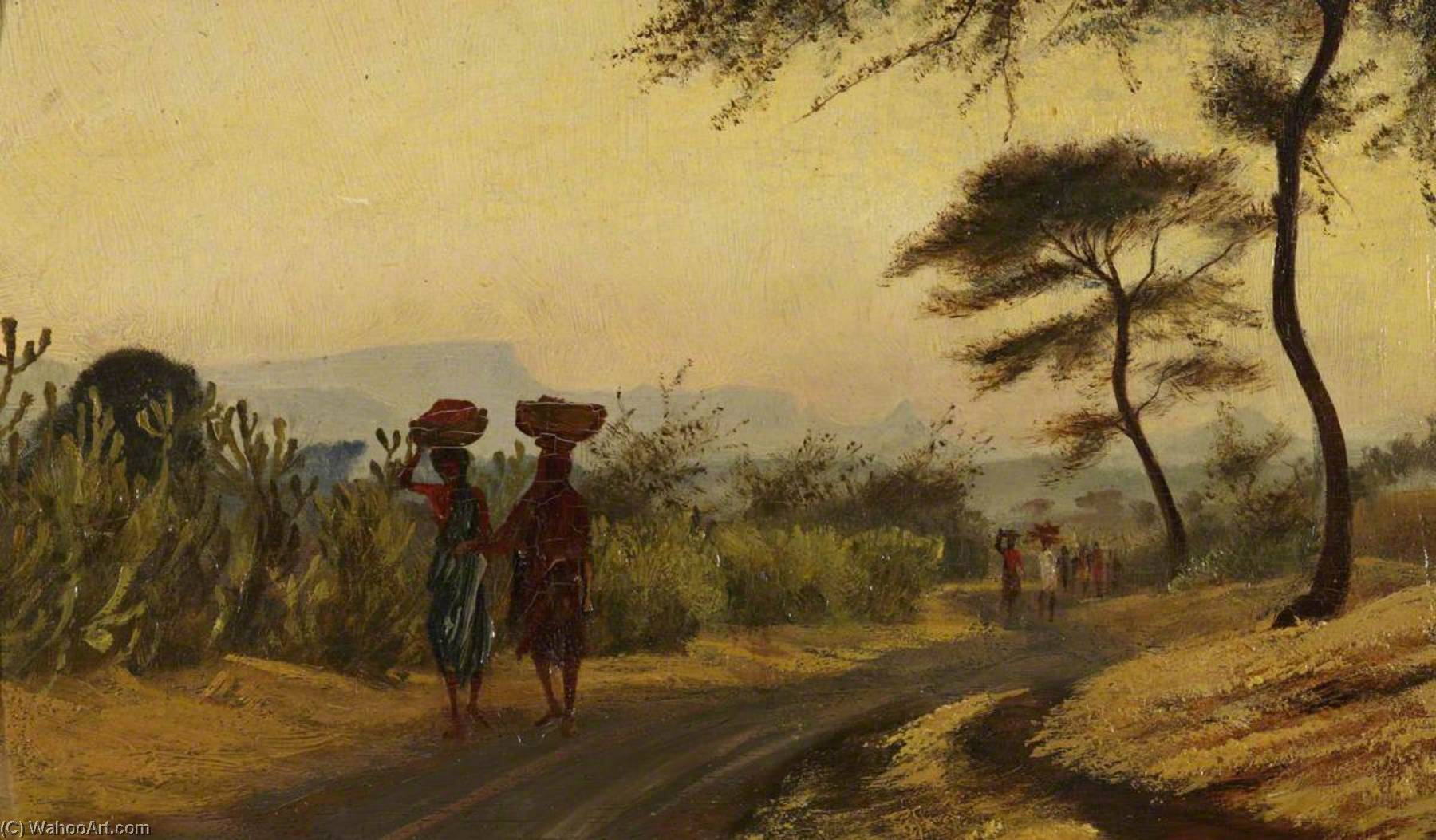 Villagers On A Country Road, Nasik, Western India — George James Howard