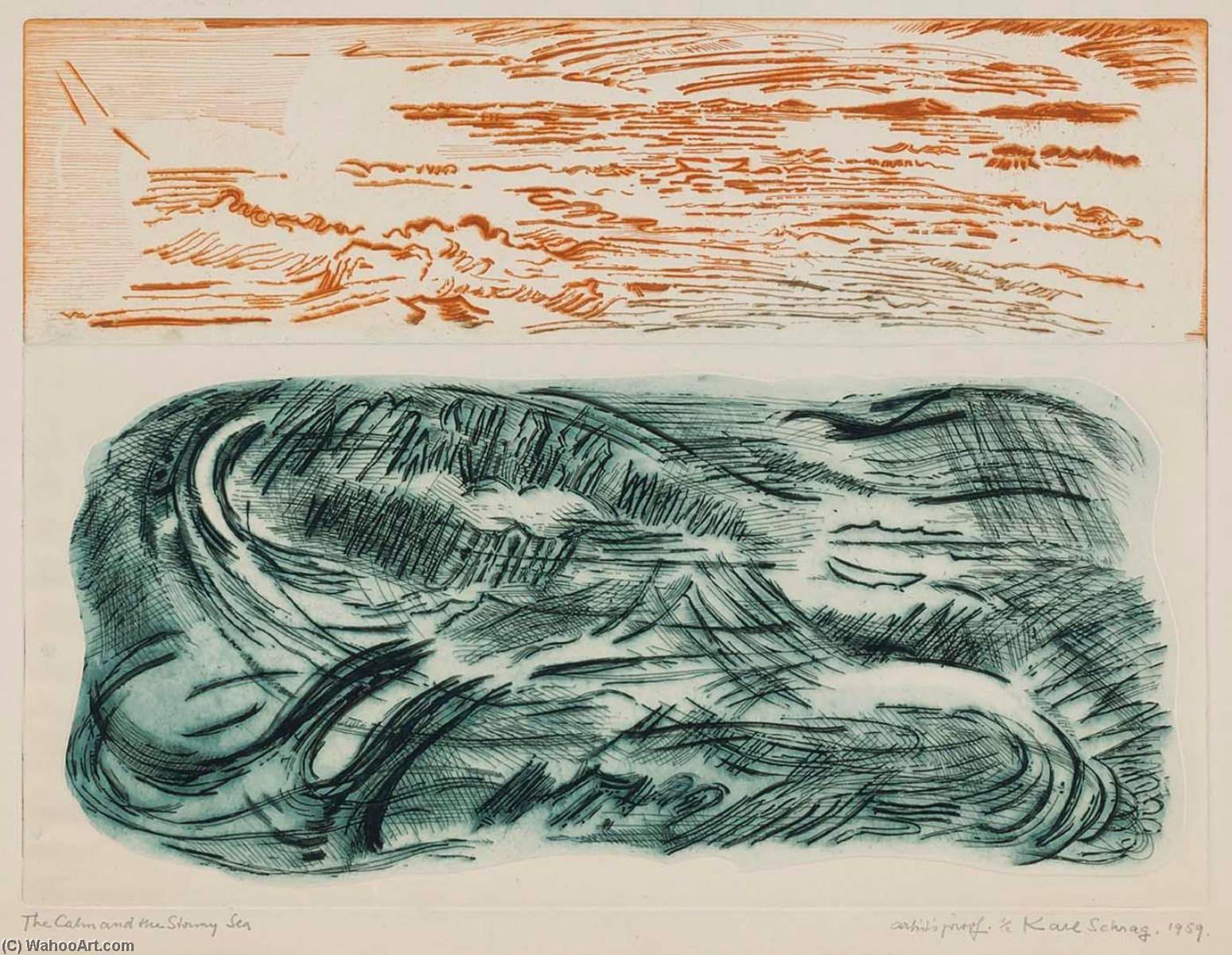 The Calm And The Stormy Sea — Karl Schrag