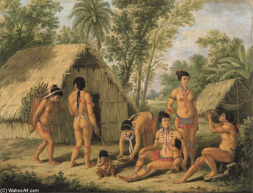 A Family Of Charaibes In The Island Of St. Vincent — Agostino Brunias
