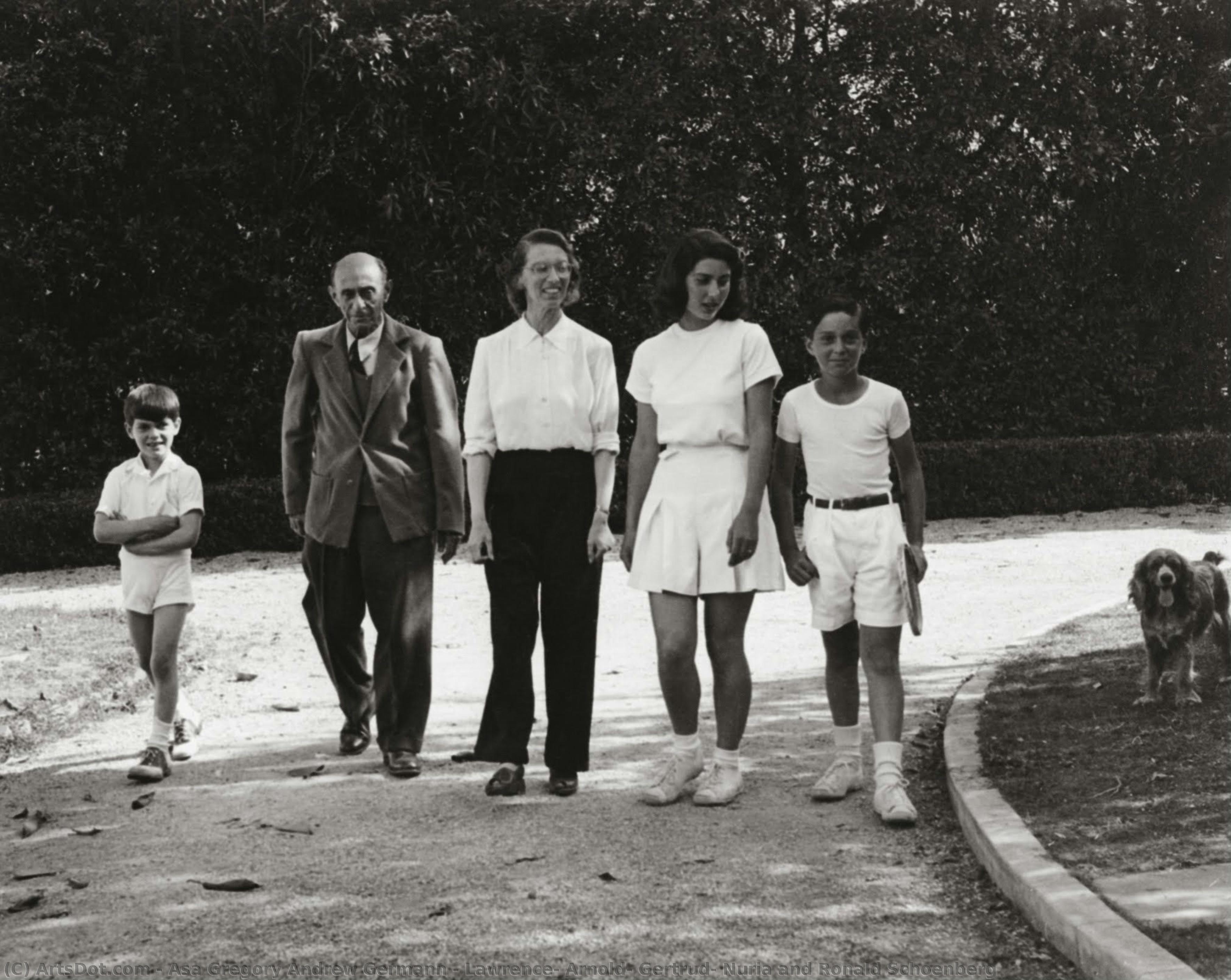 Lawrence, Arnold, Gertrud, Nuria And Ronald Schoenberg — Asa Gregory Andrew Germann