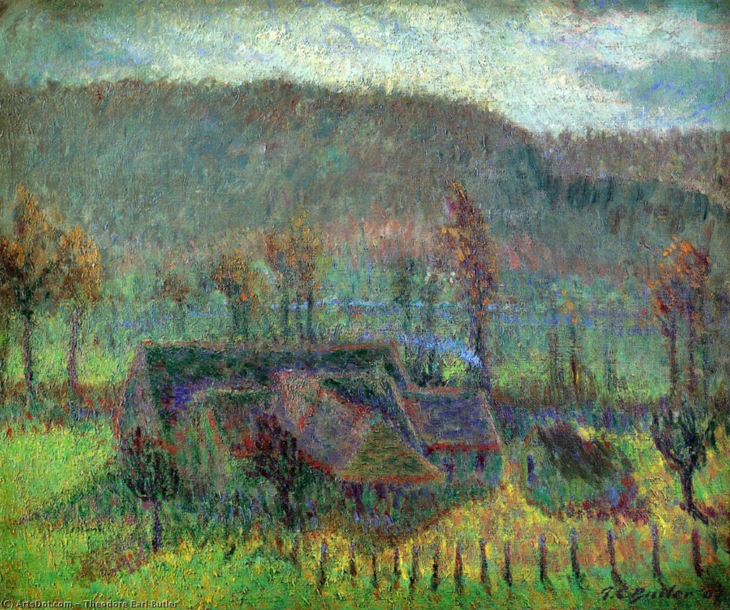 Valley Farm (also Known As Cottage In Giverny) — Theodore Earl Butler
